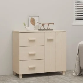 Aparador HAMAR madera de pino maciza marrón miel 90x40x80 cm de vidaXL, Aparadores - Ref: Foro24-340428, Precio: 143,31 €, De...