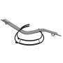 Tumbona mecedora de acero y textilene gris de vidaXL, Tumbonas - Ref: Foro24-318113, Precio: 88,66 €, Descuento: %