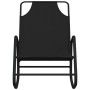 Tumbona mecedora de acero y textilene negro de vidaXL, Tumbonas - Ref: Foro24-318124, Precio: 51,04 €, Descuento: %