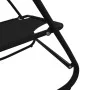 Tumbona mecedora de acero y textilene negro de vidaXL, Tumbonas - Ref: Foro24-318124, Precio: 50,59 €, Descuento: %