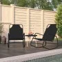 Rocking lounger 2 units in steel and black textilene by vidaXL, Loungers - Ref: Foro24-318140, Price: 82,46 €, Discount: %