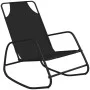 Rocking lounger 2 units in steel and black textilene by vidaXL, Loungers - Ref: Foro24-318140, Price: 82,46 €, Discount: %