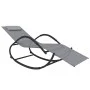 Tumbonas mecedoras 2 uds acero y textilene gris de vidaXL, Tumbonas - Ref: Foro24-318133, Precio: 176,89 €, Descuento: %