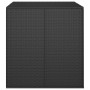 Baúl de cojines para jardín de ratán PE negro 100x97,5x104 cm de vidaXL, Cajas de almacenaje para exteriores - Ref: Foro24-31...