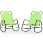 Rocking lounger 2 units in steel and green textilene by vidaXL, Loungers - Ref: Foro24-318143, Price: 111,73 €, Discount: %