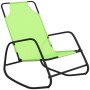 Tumbona mecedora 2 unidades de acero y textilene verde de vidaXL, Tumbonas - Ref: Foro24-318143, Precio: 104,08 €, Descuento: %