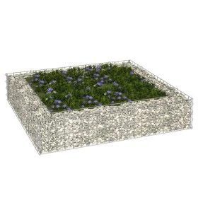 Arriate de gaviones de acero galvanizado 100x100x20 cm de vidaXL, Maceteros y jardineras - Ref: Foro24-151311, Precio: 36,01 ...