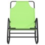 Tumbona mecedora de acero y textilene verde de vidaXL, Tumbonas - Ref: Foro24-318127, Precio: 61,04 €, Descuento: %