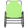 Tumbona mecedora de acero y textilene verde de vidaXL, Tumbonas - Ref: Foro24-318127, Precio: 60,29 €, Descuento: %