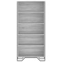 Estantería madera de ingeniería color gris Sonoma 80x31x169 cm en Librerías y estanterías | Comprar online en Foru.es