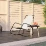 Steel and cream textilene rocking lounger by vidaXL, Loungers - Ref: Foro24-318126, Price: 53,46 €, Discount: %