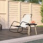 Tumbona mecedora de acero y textileno crema de vidaXL, Tumbonas - Ref: Foro24-318126, Precio: 62,23 €, Descuento: %