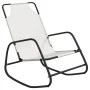 Steel and cream textilene rocking lounger by vidaXL, Loungers - Ref: Foro24-318126, Price: 53,46 €, Discount: %