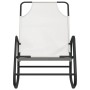 Tumbona mecedora de acero y textileno crema de vidaXL, Tumbonas - Ref: Foro24-318126, Precio: 62,23 €, Descuento: %