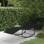 Steel and black textilene rocking lounger by vidaXL, Loungers - Ref: Foro24-318112, Price: 86,45 €, Discount: %