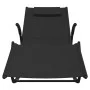 Steel and black textilene rocking lounger by vidaXL, Loungers - Ref: Foro24-318112, Price: 86,45 €, Discount: %