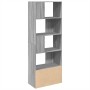 Estantería madera de ingeniería gris Sonoma 70x36x189 cm en Librerías y estanterías | Comprar online en Foru.es