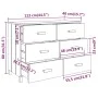 Aparador HAMAR madera maciza de pino blanco 113x40x80 cm de vidaXL, Aparadores - Ref: Foro24-340449, Precio: 134,38 €, Descue...