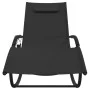 Steel and black textilene rocking lounger by vidaXL, Loungers - Ref: Foro24-318120, Price: 92,77 €, Discount: %
