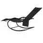 Steel and black textilene rocking lounger by vidaXL, Loungers - Ref: Foro24-318120, Price: 92,77 €, Discount: %