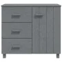 Aparador HAMAR madera maciza de pino gris oscuro 90x40x80 cm de vidaXL, Aparadores - Ref: Foro24-340430, Precio: 157,68 €, De...