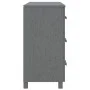 Aparador HAMAR madera maciza de pino gris oscuro 90x40x80 cm de vidaXL, Aparadores - Ref: Foro24-340430, Precio: 157,68 €, De...