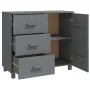 Aparador HAMAR madera maciza de pino gris oscuro 90x40x80 cm de vidaXL, Aparadores - Ref: Foro24-340430, Precio: 157,68 €, De...
