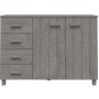 Aparador HAMAR madera maciza de pino gris claro 113x40x80 cm de vidaXL, Aparadores - Ref: Foro24-340447, Precio: 148,76 €, De...