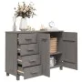 Aparador HAMAR madera maciza de pino gris claro 113x40x80 cm de vidaXL, Aparadores - Ref: Foro24-340447, Precio: 147,10 €, De...