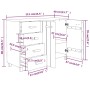 Aparador HAMAR madera maciza de pino gris claro 113x40x80 cm de vidaXL, Aparadores - Ref: Foro24-340447, Precio: 148,76 €, De...
