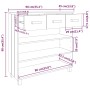 Mesa consola HAMAR madera maciza pino marrón miel 90x35x90 cm de vidaXL, Mesas auxiliares - Ref: Foro24-340464, Precio: 117,6...
