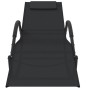 Tumbona mecedora de acero y textilene negro de vidaXL, Tumbonas - Ref: Foro24-318116, Precio: 97,14 €, Descuento: %