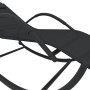 Tumbona mecedora de acero y textilene negro de vidaXL, Tumbonas - Ref: Foro24-318116, Precio: 97,14 €, Descuento: %