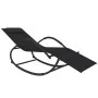 Tumbonas mecedoras 2 uds acero negro y textilene de vidaXL, Tumbonas - Ref: Foro24-318132, Precio: 176,77 €, Descuento: %