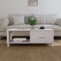 Mesa de centro HAMAR madera maciza de pino blanco 100x55x35 cm de vidaXL, Mesas de centro - Ref: Foro24-340453, Precio: 88,62...