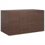 Baúl para cojines de jardín ratán PE marrón 194x100x103 cm de vidaXL, Cajas de almacenaje para exteriores - Ref: Foro24-31723...