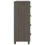 Aparador HAMAR madera maciza de pino gris claro 79x40x103,5 cm de vidaXL, Aparadores - Ref: Foro24-340427, Precio: 110,41 €, ...