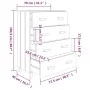 Aparador HAMAR madera maciza de pino gris claro 79x40x103,5 cm de vidaXL, Aparadores - Ref: Foro24-340427, Precio: 110,41 €, ...