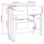 Aparador HAMAR madera de pino maciza marrón miel 79x40x80cm de vidaXL, Aparadores - Ref: Foro24-340436, Precio: 129,69 €, Des...