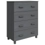 Aparador HAMAR madera maciza de pino gris oscuro 79x40x103,5 cm de vidaXL, Aparadores - Ref: Foro24-340426, Precio: 171,87 €,...