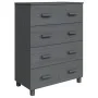 Aparador HAMAR madera maciza de pino gris oscuro 79x40x103,5 cm de vidaXL, Aparadores - Ref: Foro24-340426, Precio: 169,15 €,...