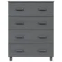 Aparador HAMAR madera maciza de pino gris oscuro 79x40x103,5 cm de vidaXL, Aparadores - Ref: Foro24-340426, Precio: 169,15 €,...