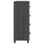 Aparador HAMAR madera maciza de pino gris oscuro 79x40x103,5 cm de vidaXL, Aparadores - Ref: Foro24-340426, Precio: 171,87 €,...