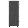 Aparador HAMAR madera maciza de pino gris oscuro 79x40x103,5 cm de vidaXL, Aparadores - Ref: Foro24-340426, Precio: 169,15 €,...