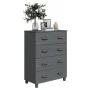 Aparador HAMAR madera maciza de pino gris oscuro 79x40x103,5 cm de vidaXL, Aparadores - Ref: Foro24-340426, Precio: 169,15 €,...