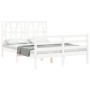 Estructura de cama con cabecero madera maciza blanco 120x200 cm de vidaXL, Camas y somieres - Ref: Foro24-3194372, Precio: 13...