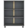 Estantería HAMAR madera maciza pino gris oscuro 85x35x112 cm de vidaXL, Librerías y estanterías - Ref: Foro24-340486, Precio:...