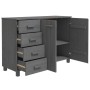 Aparador HAMAR madera maciza pino gris oscuro 113x40x80 cm de vidaXL, Aparadores - Ref: Foro24-340446, Precio: 168,93 €, Desc...