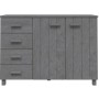 Aparador HAMAR madera maciza pino gris oscuro 113x40x80 cm de vidaXL, Aparadores - Ref: Foro24-340446, Precio: 168,93 €, Desc...