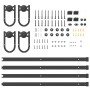 Kit de herrajes para puertas correderas acero negro 200 cm en Materiales de construcción | Comprar online en Foru.es